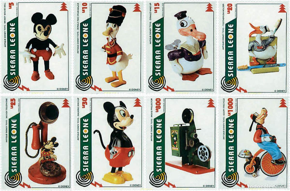 Stamps: 92200 MNH SIERRA LEONA 1995 NAVIDAD. ANTIGUOS JUGUETES DE DISNEY