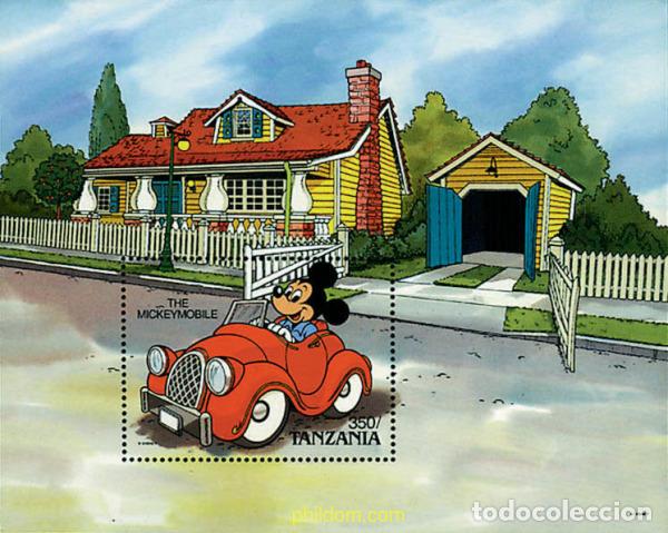 Stamps: 365240 MNH TANZANIA 1990 AUTOMOVILES DE PELICULAS DISNEY