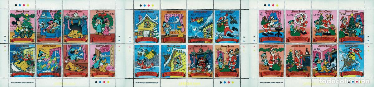 Stamps: 183347 MNH SIERRA LEONA 1990 NAVIDAD. POEMAS DE CLEMENT MOORE