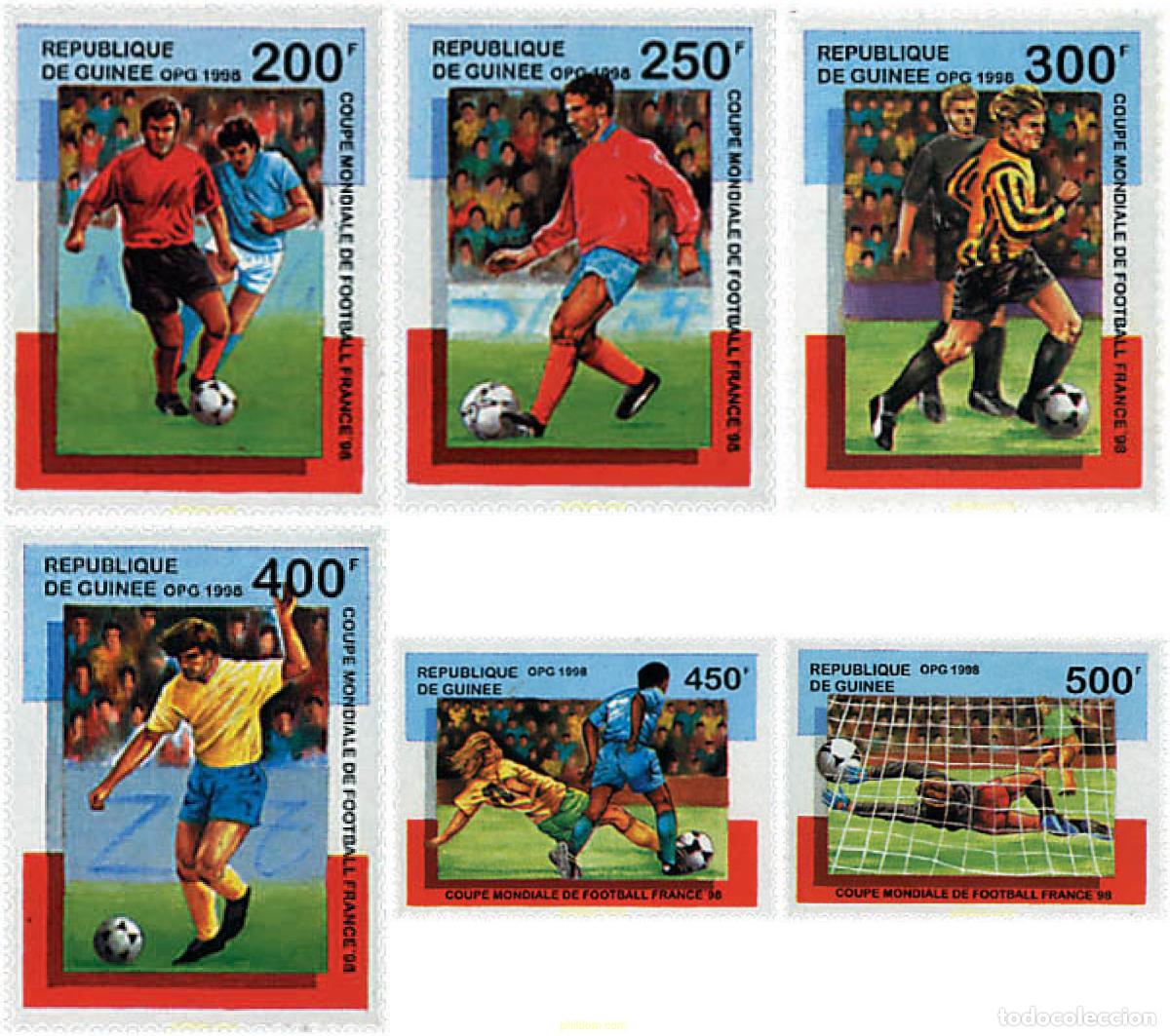 Timbres: 74381 MNH GUINEA 1998 COPA DEL MUNDO DE FUTBOL. FRANCIA-98