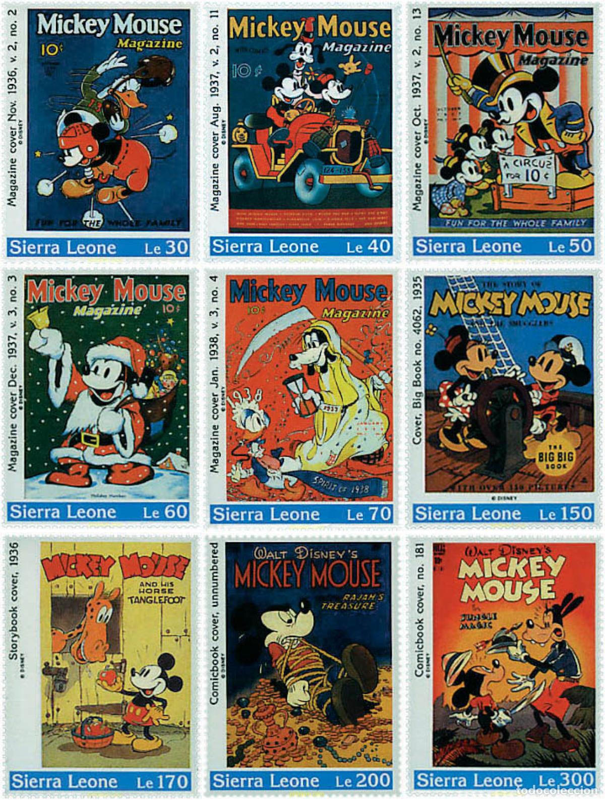 Stamps: 362148 MNH SIERRA LEONA 1992 LITERATURA DE MICKEY