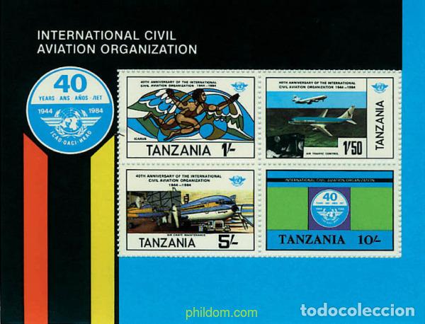 Briefmarken: 46237 MNH TANZANIA 1984 40 ANIVERSARIO DE LA O.A.C.I.