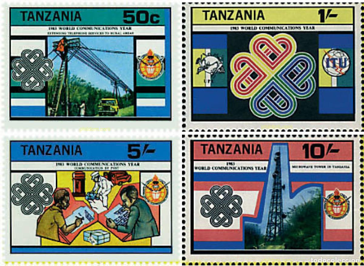 Briefmarken: 45101 MNH TANZANIA 1983 A&Ntilde;O MUNDIAL DE LAS TELECOMUNICACIONES