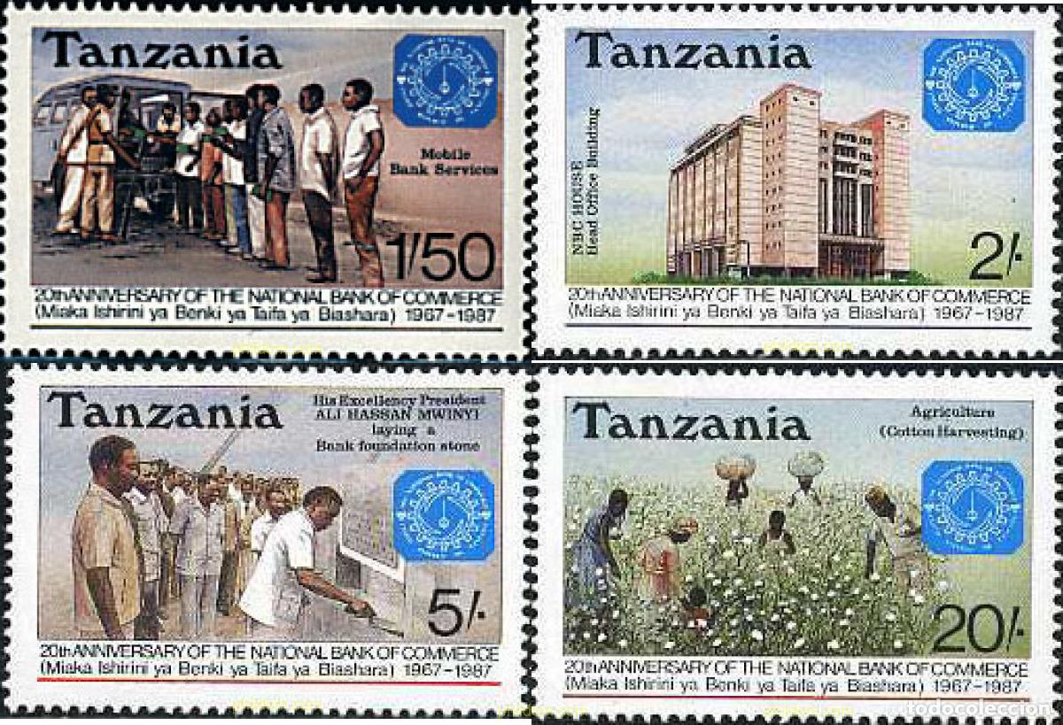 Briefmarken: 45730 MNH TANZANIA 1987 20 ANIVERSARIO DE LA BANCA NACIONAL