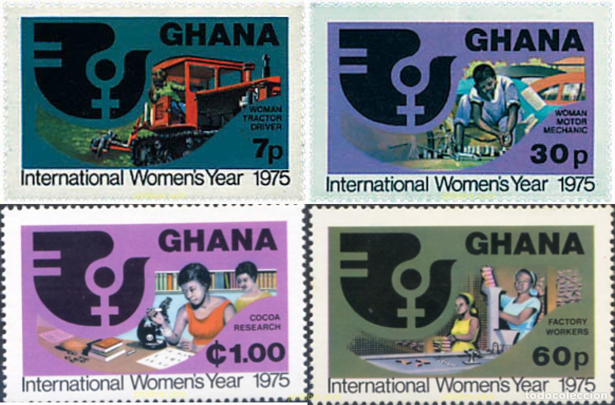 Sellos: 41480 MNH GHANA 1975 A&Ntilde;O INTERNACIONAL DE LA MUJER