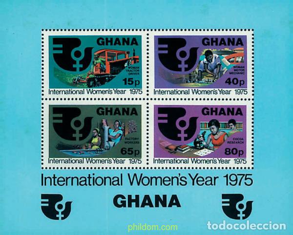 Sellos: 41481 MNH GHANA 1975 A&Ntilde;O INTERNACIONAL DE LA MUJER