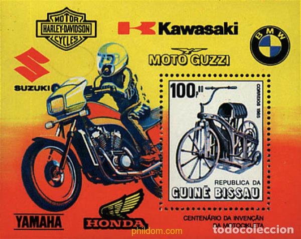 Sellos: 41616 MNH GUINEA BISSAU 1985 CENTENARIO DE LA MOTOCICLETA