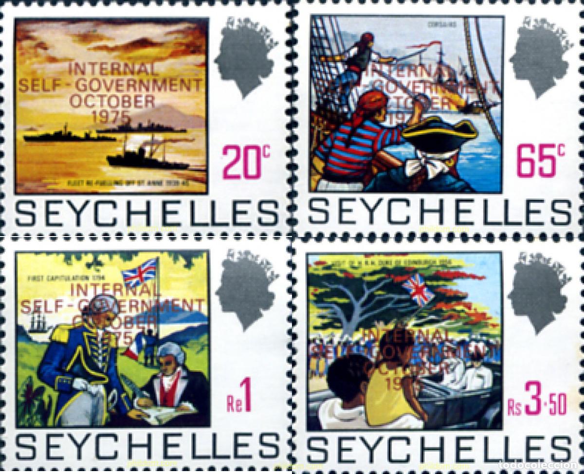 Sellos: 43407 MNH SEYCHELLES 1975 SERIE BASICA