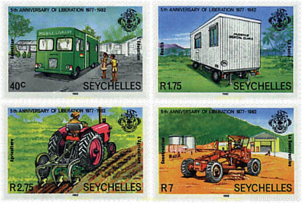 Sellos: 43430 MNH SEYCHELLES 1982 5 ANIVERSARIO DE LA LIBERACION
