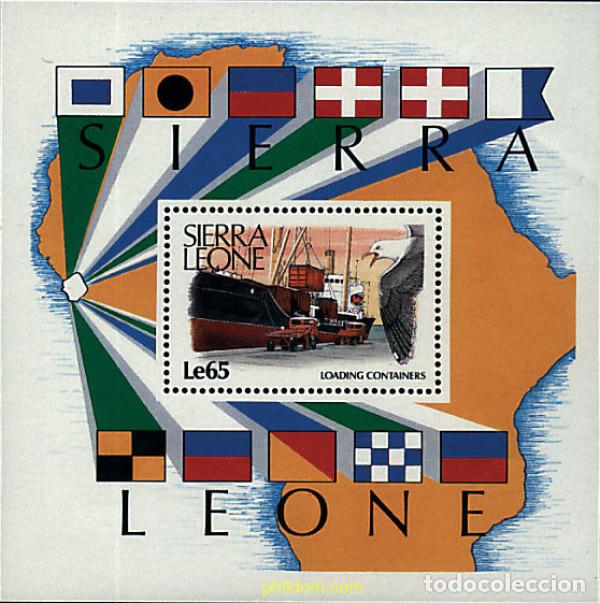 Sellos: 43492 MNH SIERRA LEONA 1988 BARCOS Y AVES MARINAS