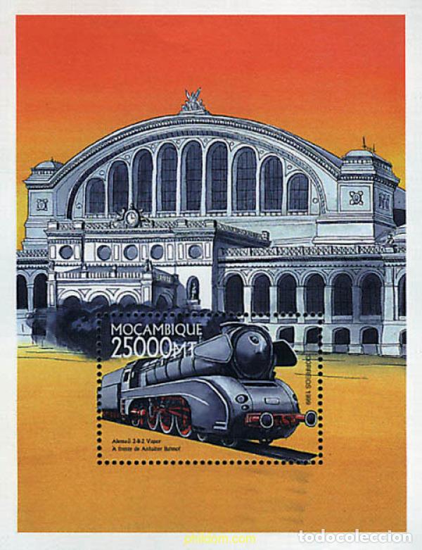 Sellos: 213059 MNH MOZAMBIQUE 1999 TRENES