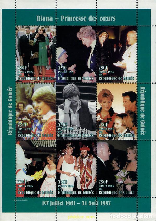 Sellos: 131852 MNH GUINEA 1997 HOMENAJE A DIANA DE GALES