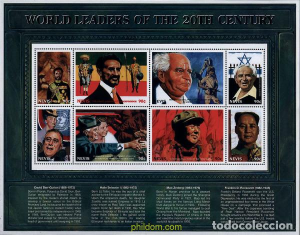 Sellos: 310649 MNH NEVIS 1999 PERSONAJES DEL SIGLO XX