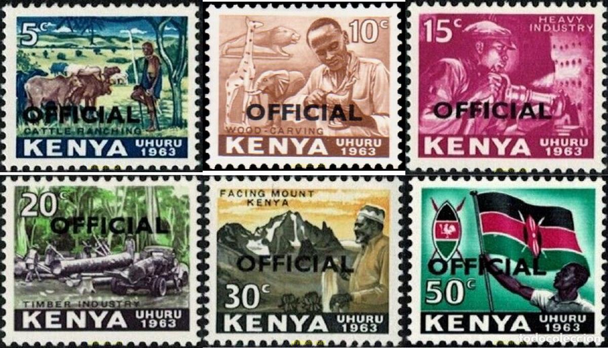 Sellos: 42564 MNH KENIA 1964 SERIE BASICA