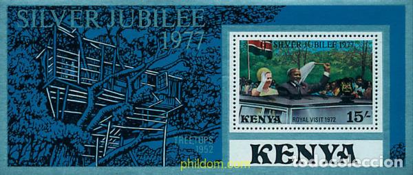 Sellos: 336786 MNH KENIA 1977 25 ANIVERSARIO DE LA CORONACION DE ISABEL II