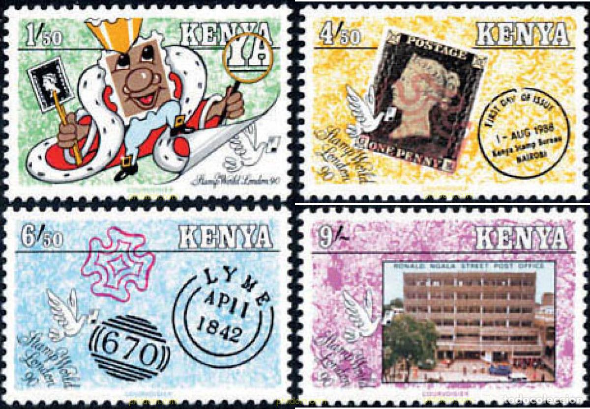 Sellos: 47311 MNH KENIA 1990 LONDON 90. EXPOSICION FILATELICA INTERNACIONAL