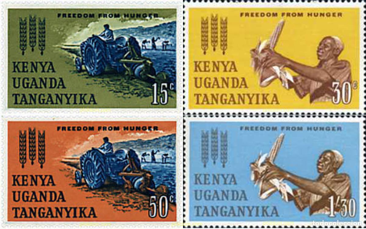 Sellos: 42594 MNH ESTE AFRICANO 1963 CAMPA&Ntilde;A MUNDIAL CONTRA EL HAMBRE