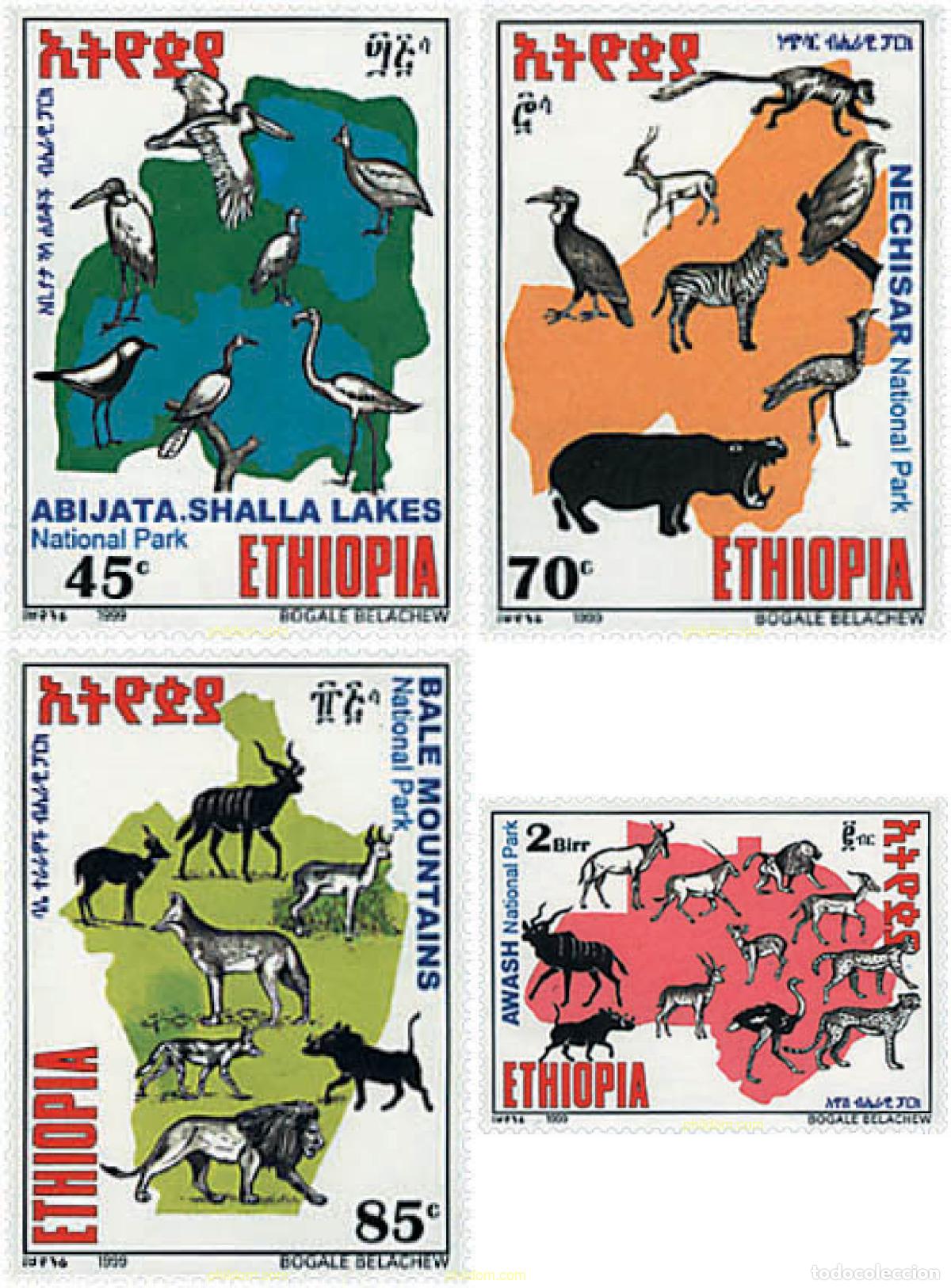 Sellos: 52248 MNH ETIOPIA 1999 PARQUES NACIONALES