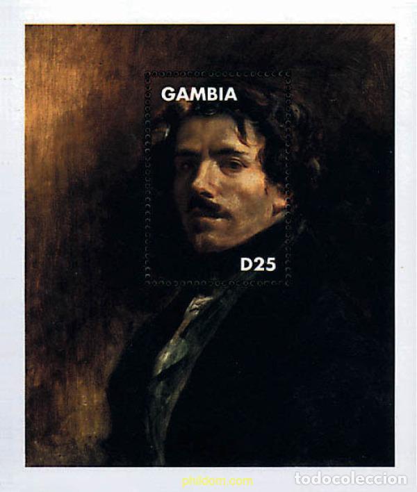 Sellos: 317030 MNH GAMBIA 1998 BICENTENARIO DEL NACIMIENTO DEL PINTOR EUGENE DELACROIX