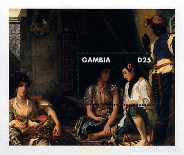 Sellos: 317031 MNH GAMBIA 1998 BICENTENARIO DEL NACIMIENTO DEL PINTOR EUGENE DELACROIX
