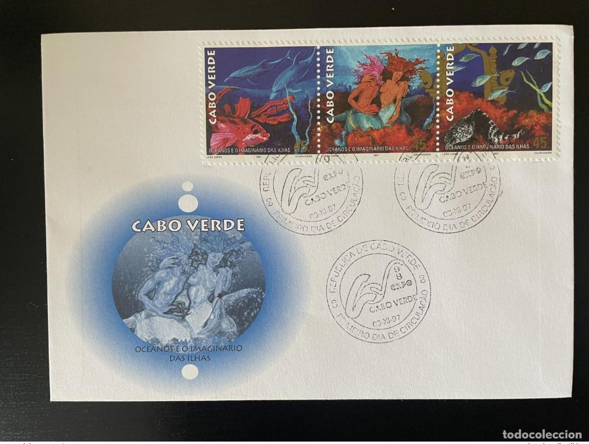Sellos: Cabo Verde 1997 Mi. 731 - 733 FDC Oceanos Expo 98 Lisboa Fish Wildlife Marine