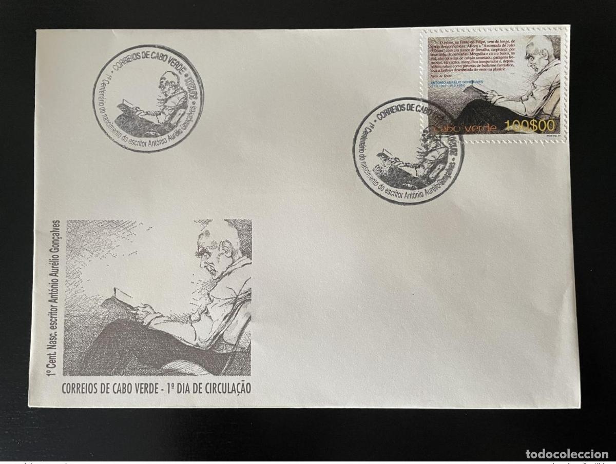 Francobolli: Cabo Verde 2001 Mi. 802 FDC Antonio Aur&eacute;lio Gon&ccedil;alves Escritor Autor