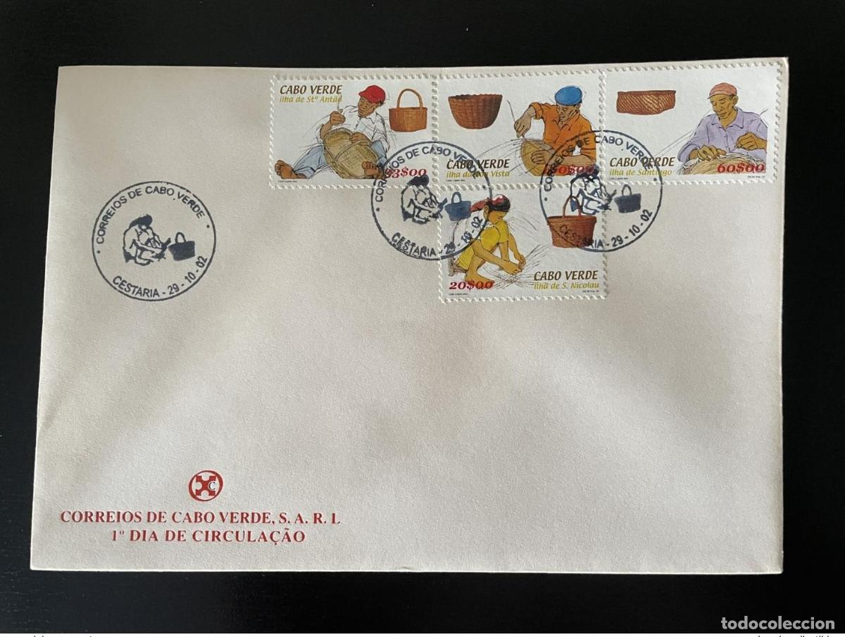 Francobolli: Cabo Verde 2002 Mi. 815 - 818 FDC Cestaria Korbfechterei Artesan&iacute;a artesanal
