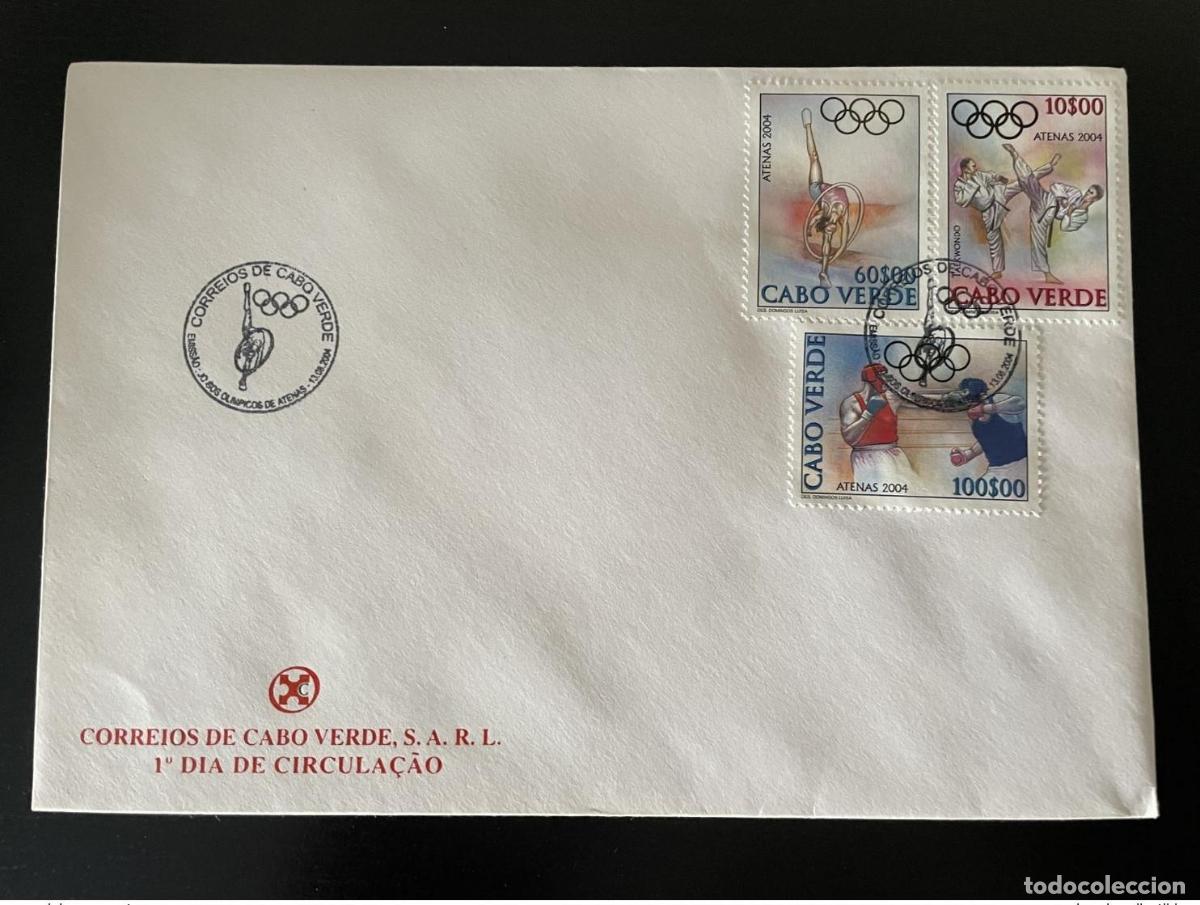 Sellos: Cabo Verde 2004 Mi. 852 - 854 FDC Atenas Juegos Ol&iacute;mpicos de