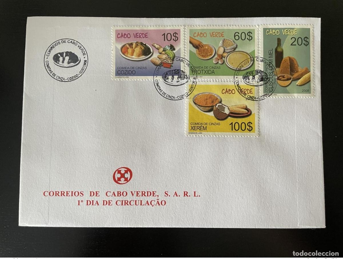 Sellos: Cabo Verde 2008 Mi. 926 - 929 FDC Comidas de Cinza K&uuml;che Gastronom&iacute;a