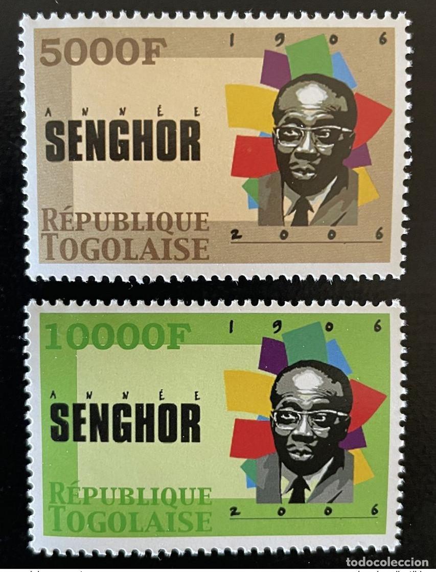 Sellos: Togo 2006 Mi. 3304 - 3305 Leopold Sedar Senghor Presidente 1906 Senegal RARO
