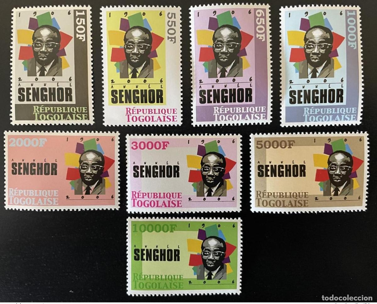 Sellos: Togo 2006 Mi. 3298 - 3305 Leopold Sedar Senghor Presidente 1906 Senegal RARO