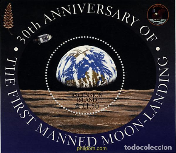 Sellos: 50105 MNH ASCENSION 1999 30 ANIVERSARIO DE LA LLEGADA DEL HOMBRE A LA LUNA