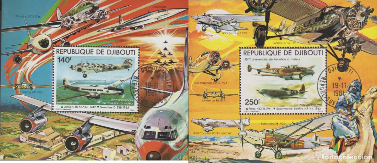 Sellos: 367696 MNH DJIBOUTI 1979 75 ANIVERSARIO DEL PRIMER VUELO A MOTOR