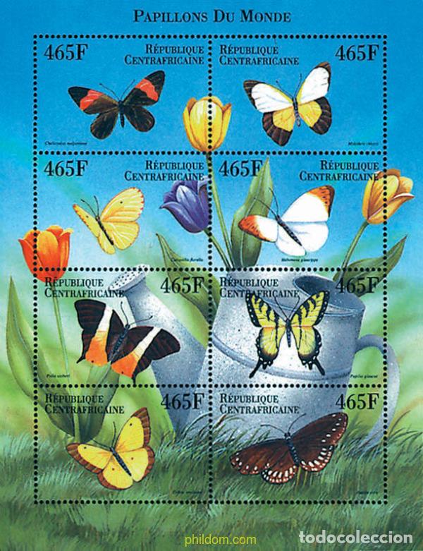 Sellos: 256496 MNH CENTROAFRICANA 2000 MARIPOSAS DEL MUNDO