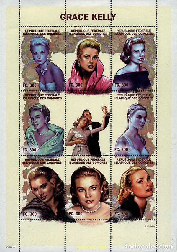 Sellos: 10037 MNH COMORES 1998 HOMENAJE A GRACE KELLY