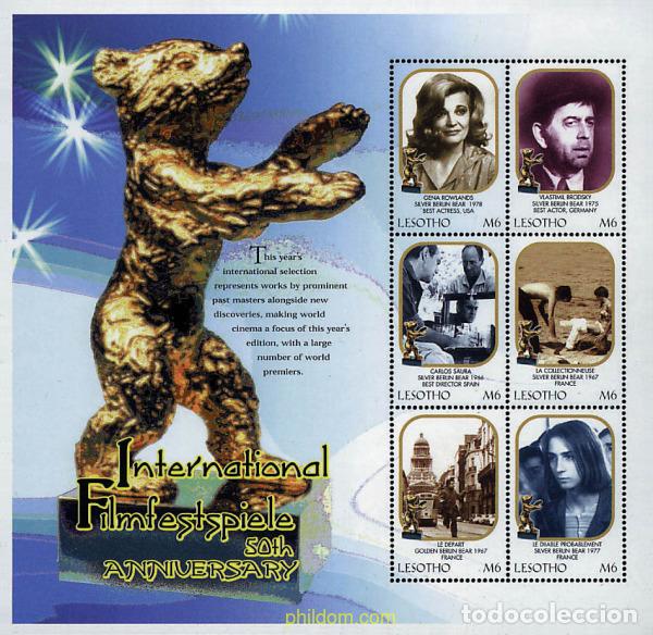 Sellos: 338223 MNH LESOTHO 2000 50 ANIVERSARIO DEL FESTIVAL DE CINE DE BERLIN