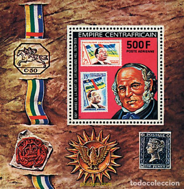 Sellos: 51703 MNH CENTROAFRICANA 1978 CENTENARIO DE LA MUERTE DE SIR ROWLAND HILL