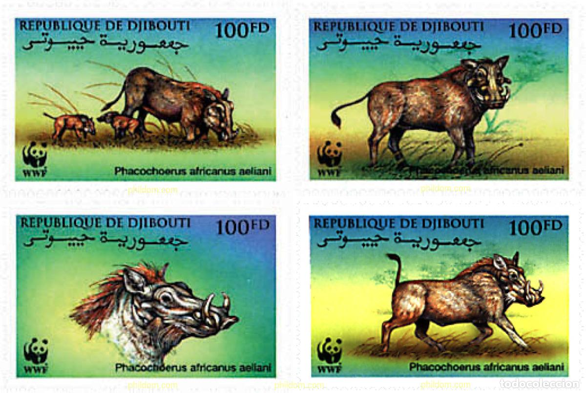 Sellos: 75229 MNH DJIBOUTI 2000 JABALI BERRUGOSO DE ERITREA
