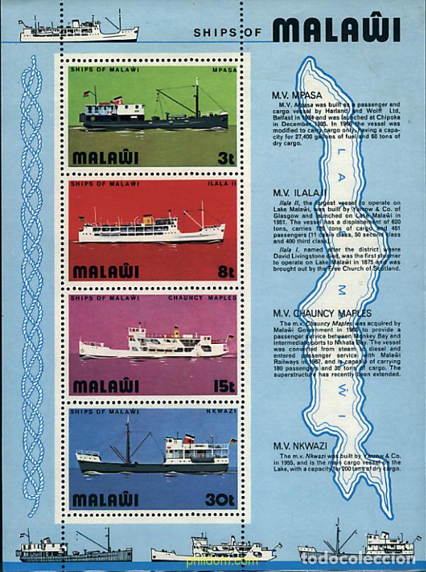 Sellos: 55788 MNH MALAWI 1975 BARCOS DEL LAGO MALAWI