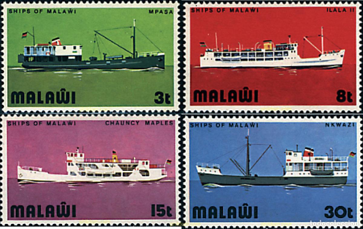 Sellos: 55787 MNH MALAWI 1975 BARCOS DEL LAGO MALAWI