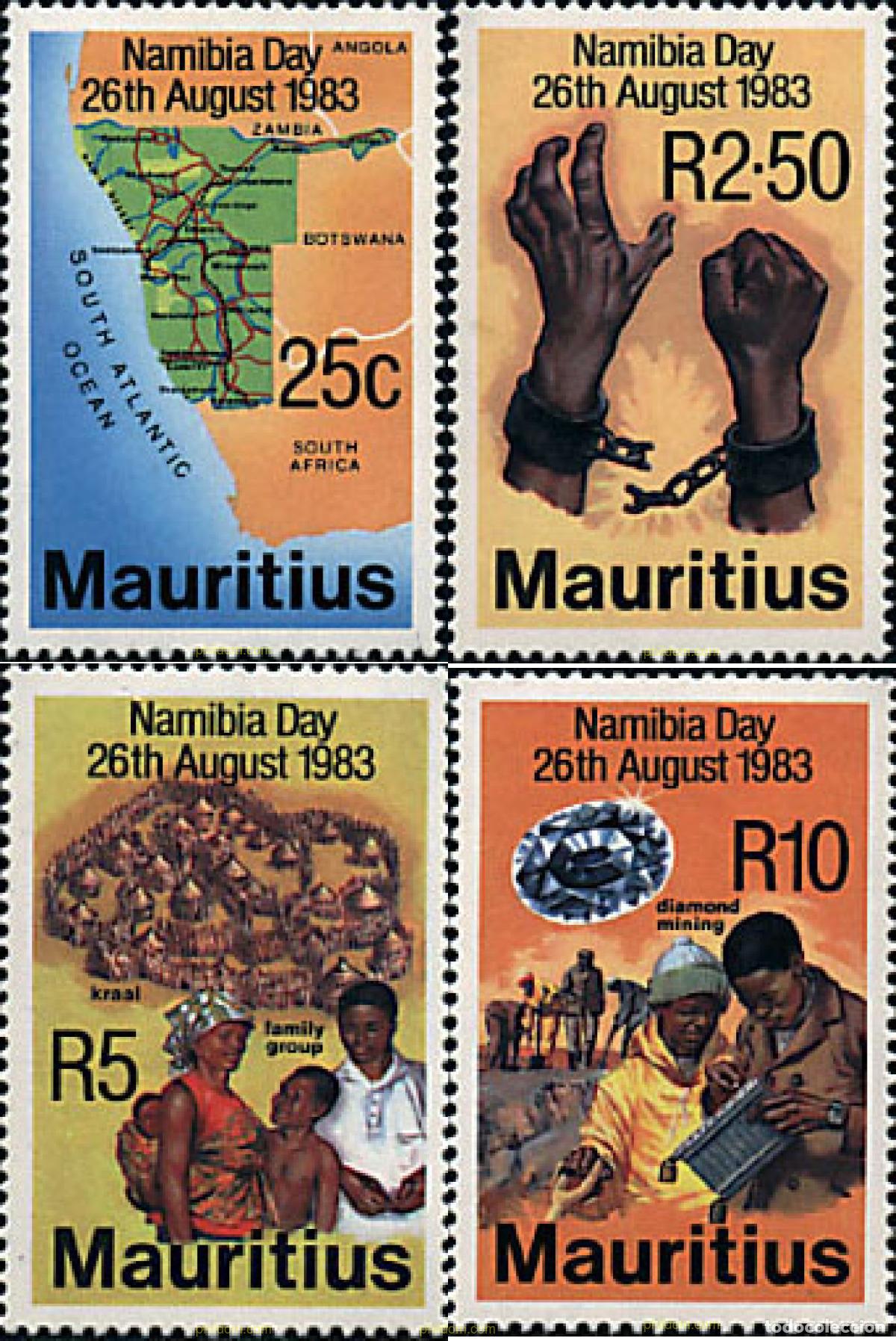 Sellos: 55941 MNH MAURICIO 1983 DIA DE NAMIBIA