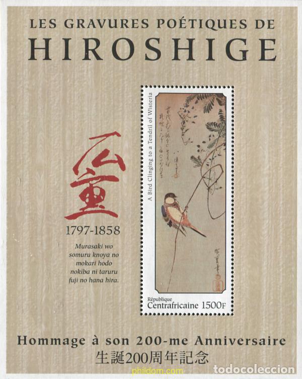 Sellos: 632711 MNH CENTROAFRICANA 1998 BICENTENARIO DEL NACIMIENTO DE ANDO HIROSHIGE