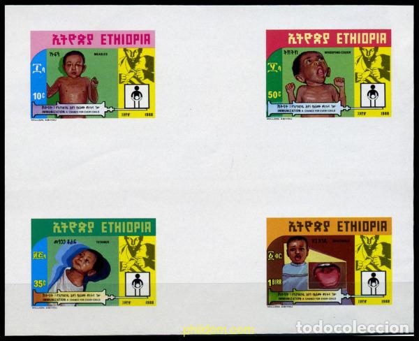 Sellos: 214429 MNH ETIOPIA 1988 VACUNACION INFANTIL