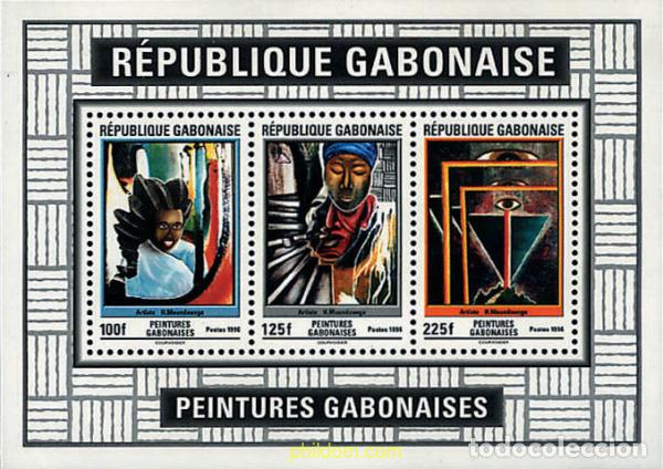 Sellos: 88867 MNH GABON 1996 PINTURAS GABONESAS