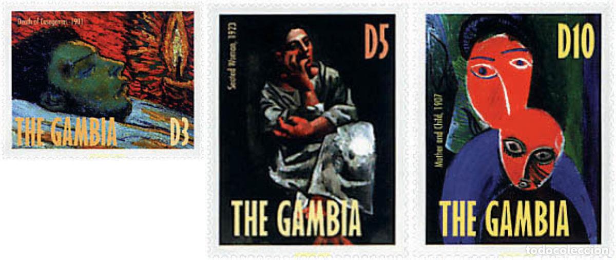 Sellos: 89207 MNH GAMBIA 1998 25 ANIVERSARIO DE LA MUERTE DEL PINTOR PABLO PICASSO