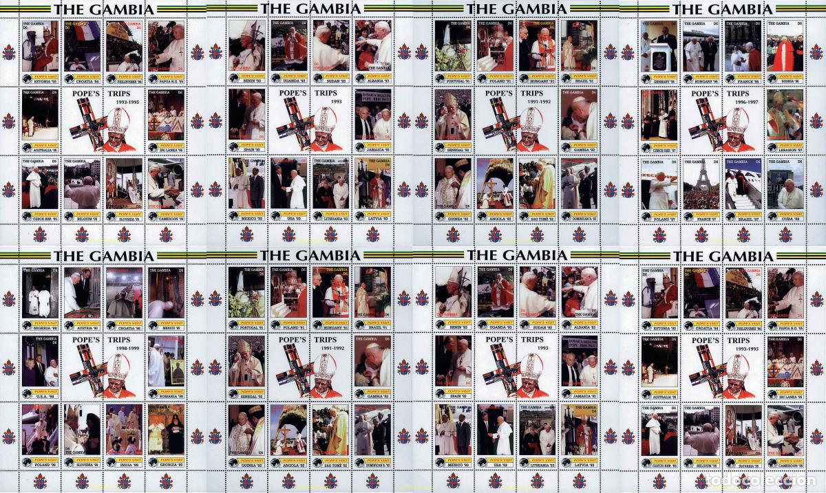 Sellos: 253277 MNH GAMBIA 2000 VIAJES DE SS EL PAPA JUAN PABLO II