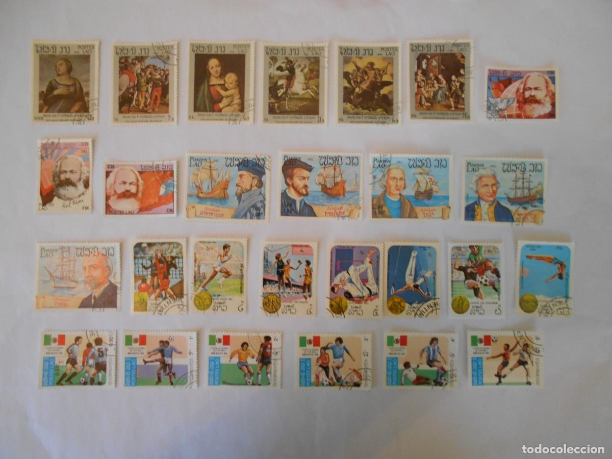Sellos: LAOS-90 SELLOS DIFERENTES-LOTE 2