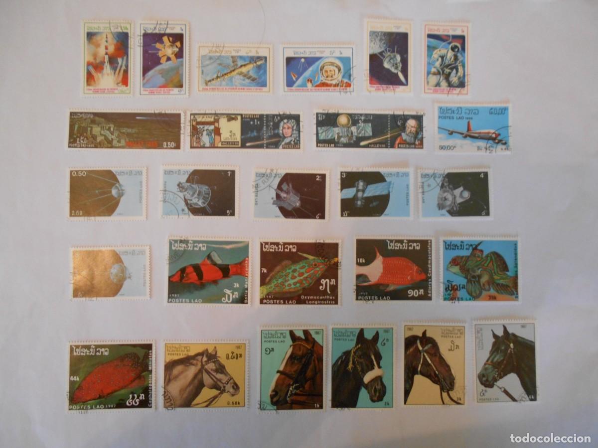 Sellos: LAOS-90 SELLOS DIFERENTES-LOTE 4