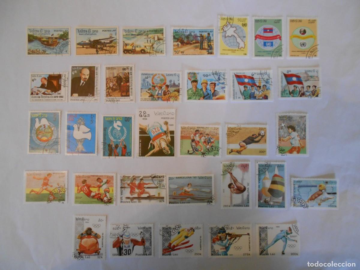 Sellos: LAOS-90 SELLOS DIFERENTES-LOTE 5