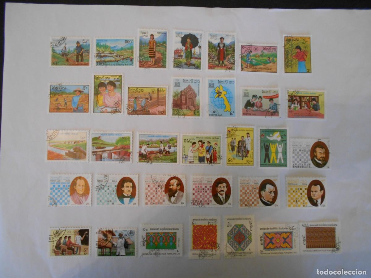 Sellos: LAOS-90 SELLOS DIFERENTES-LOTE 6